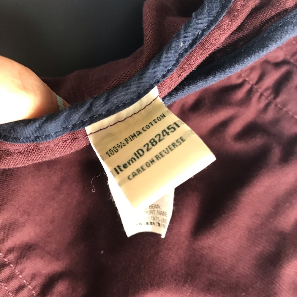 L.L. BEAN burgundy collared jacket - Picture 5 of 6